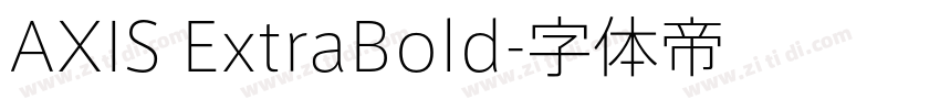 AXIS ExtraBold字体转换